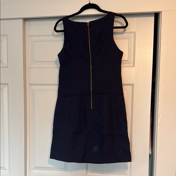 Lilly Pulitzer Blue and Gold Sequin Shift Mini Dress - Picture 4 of 4